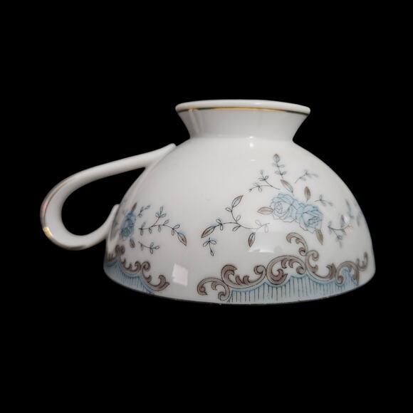 Imperial China W Dalton 5303 Seville Blue Rose Cup Set of 4 Japan Gold Trim - Picture 3 of 9